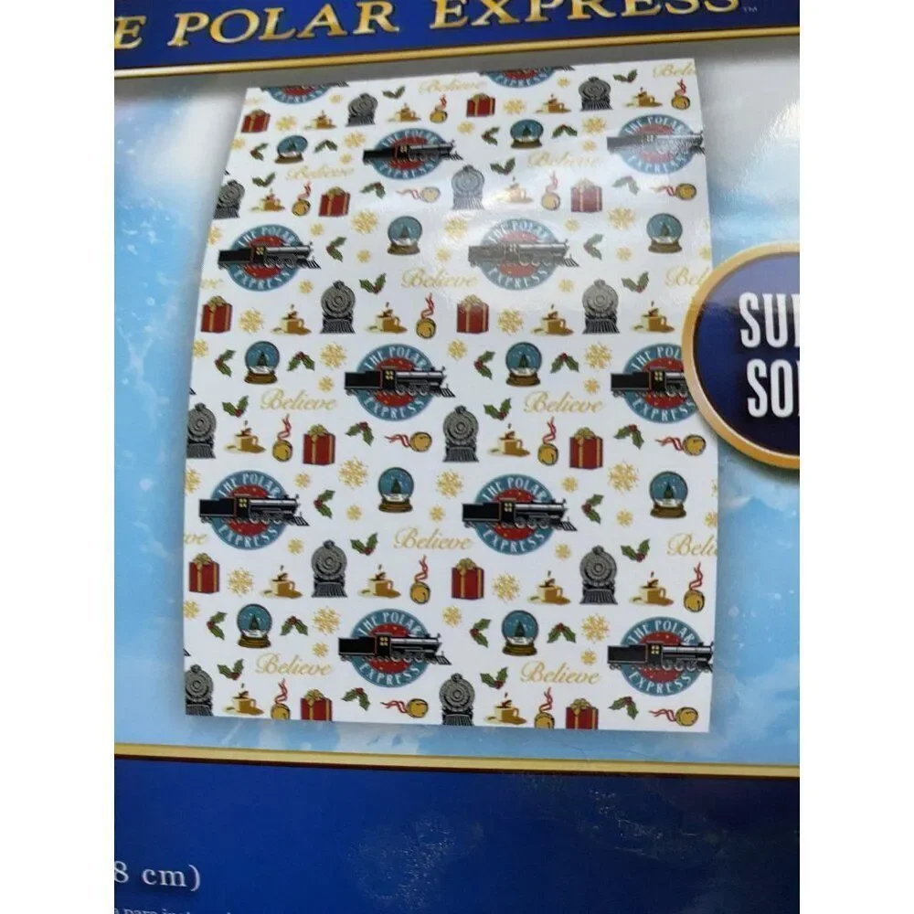 The Polar Express Icons 50 X 70”‎ Soft Plush Throw Blanket Christmas Holiday NEW